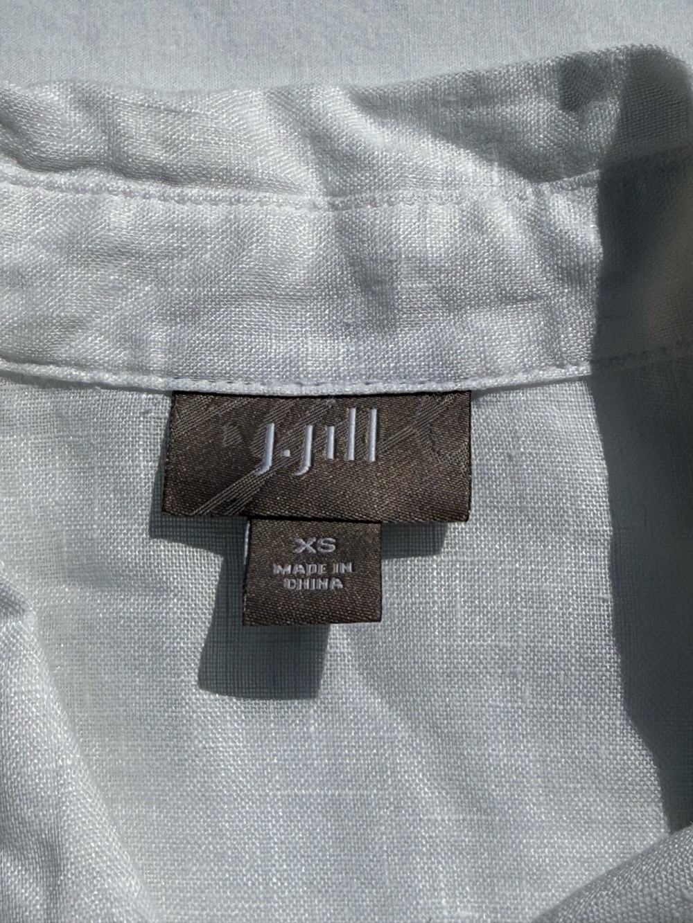 J. Jill White Linen Casual Button-Down Shirt - Picture 3 of 6